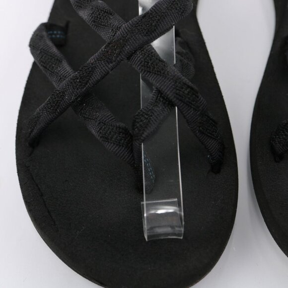 Teva Womens Olowahu Sandal Size 7 Black Thong Slide Active Hike Flip Flop - Picture 2 of 12